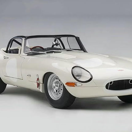 AutoArt Jaguar Lightweight E-Type White 1:18 Diecast Model Car - showroom-quality model replica