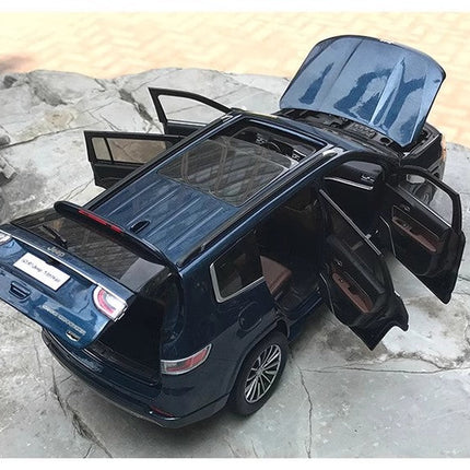 YX Car Model Jeep Grand Commander Blue 1:18 Diecast Model Car - scale model collectible piece