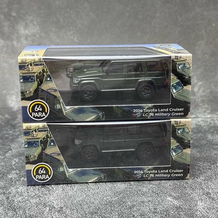 Para64 Toyota Land Cruiser 76 2014 Military Green 1:64 Diecast Model Car - scale model for display