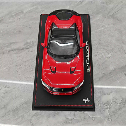 BBR Ferrari 12 Cilindri Coupe Red 1:18 Resin Model Car - studio product photo of the scale model