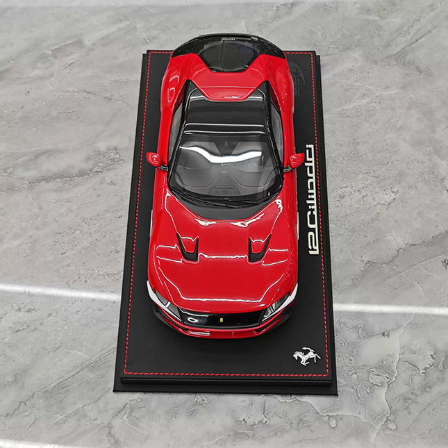 BBR Ferrari 12 Cilindri Coupe Red 1:18 Resin Model Car - studio product photo of the scale model