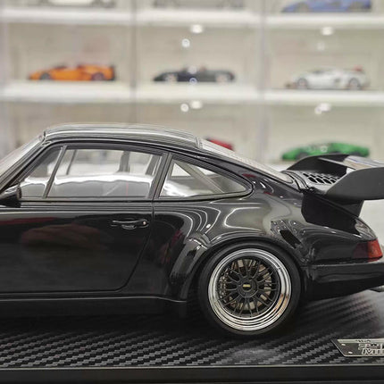 Ignition Model Porsche 964 RWB Blackbird Wangan Black 1:18 Resin Model Car - scale model collectible piece