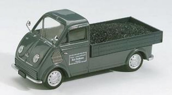 Diecast vintage model pickup truck in dark green with open flatbed, 1:18 scale collectible.