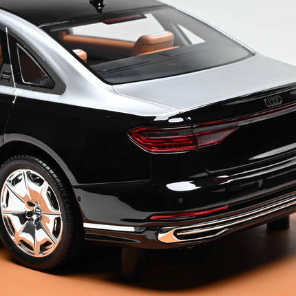 Vehicle Art Audi A8L Horch Black-Silver 1:18 Resin Model Car - premium collector scale model