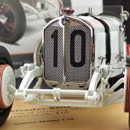 CMC Mercedes-Benz SSKL 1931 White Elephant No.10 1:18 Diecast Model Car - collectible scale model car