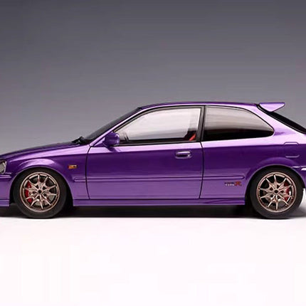 MH Honda Civic EK9 Purple 1:18 Diecast Model Car - fine detailed model replica