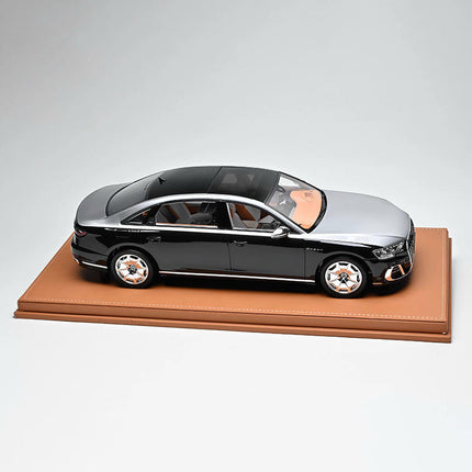 Vehicle Art Audi A8L Horch Black-Silver 1:18 Resin Model Car - collectible scale model car