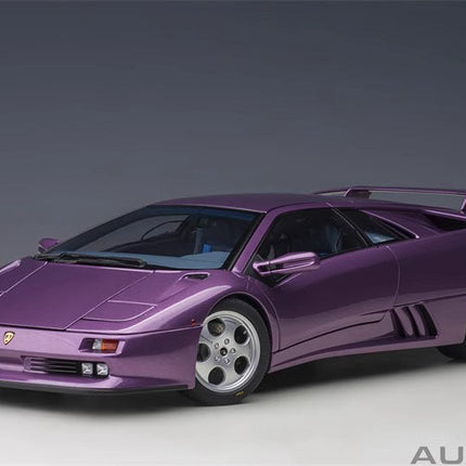 AutoArt For Lamborghini Diablo SE30 Jota Purple Ghost Collection 1:18 Diecast Model Car - collectible scale model car