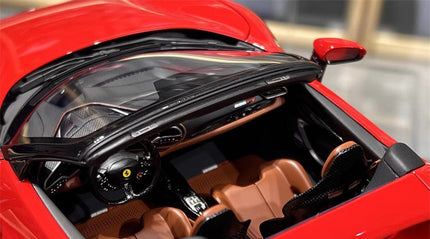 BBR Ferrari 296 GTS Supercar Red 1:18 Resin Model Car - detailed die-cast style model