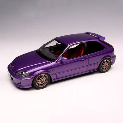 MH Honda Civic EK9 Purple 1:18 Diecast Model Car - detailed collector display model