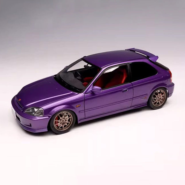 MH Honda Civic EK9 Purple 1:18 Diecast Model Car - detailed collector display model