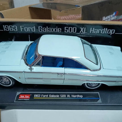 Sun Star 1963 Ford Galaxie 500XL 1:18 Diecast Model Car - collector-grade scale model