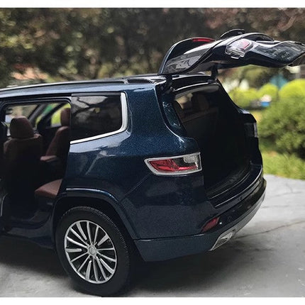 YX Car Model Jeep Grand Commander Blue 1:18 Diecast Model Car - premium scale model collectible
