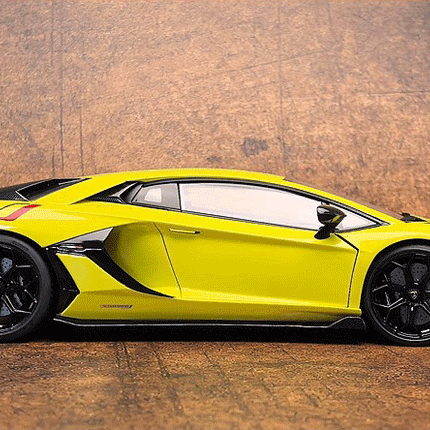 AutoArt Lamborghini Aventador SVJ Yellow 1:18 Diecast Model Car - collectible scale model car
