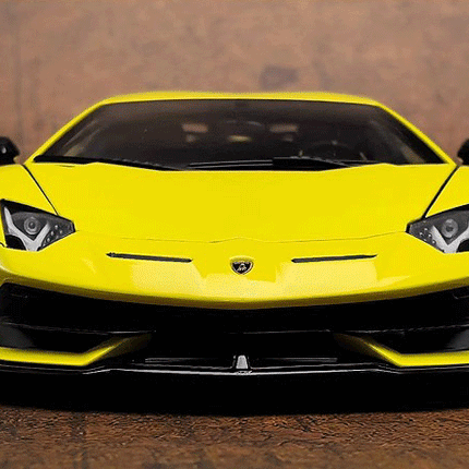 AutoArt Lamborghini Aventador SVJ Yellow 1:18 Diecast Model Car - scale model for display