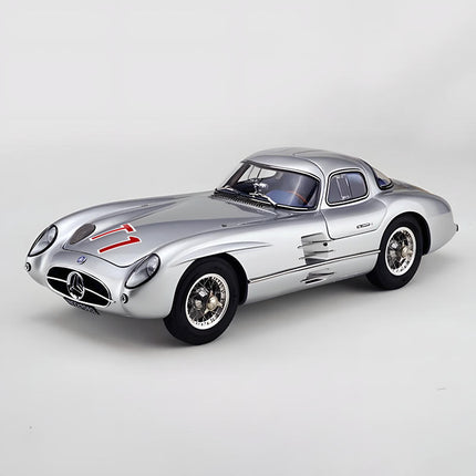 CMC Mercedes-Benz 300 SLR 1955 Uhlenhaut Coupe Silver 1:18 Diecast Model Car - detailed collector display model