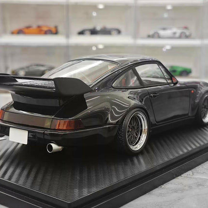 Ignition Model Porsche 964 RWB Blackbird Wangan Black 1:18 Resin Model Car - hand-finished display model