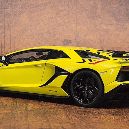 AutoArt Lamborghini Aventador SVJ Yellow 1:18 Diecast Model Car - premium collector scale model