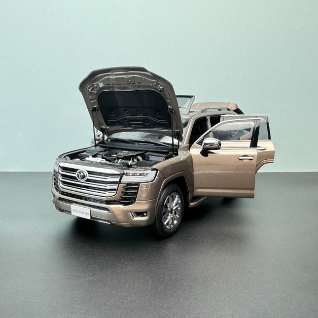 LCD Model Toyota Land Cruiser LC300 ZX Gold 1:18 Diecast Model Car - detailed collector display model
