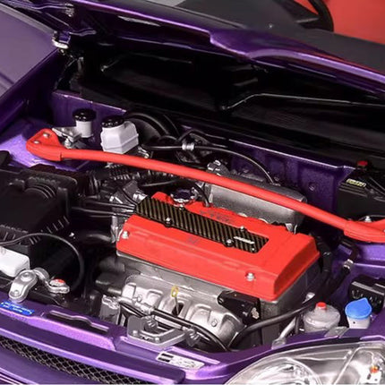 MH Honda Civic EK9 Purple 1:18 Diecast Model Car - scale model for display
