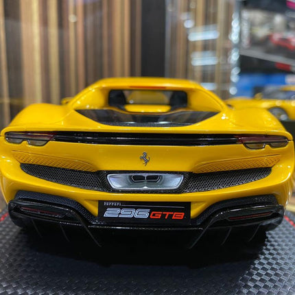 MR Collection Ferrari 296 GTB 1:18 Resin Model Car Yellow - collectible scale model car