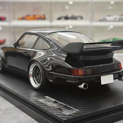 Ignition Model Porsche 964 RWB Blackbird Wangan Black 1:18 Resin Model Car - detailed model car replica