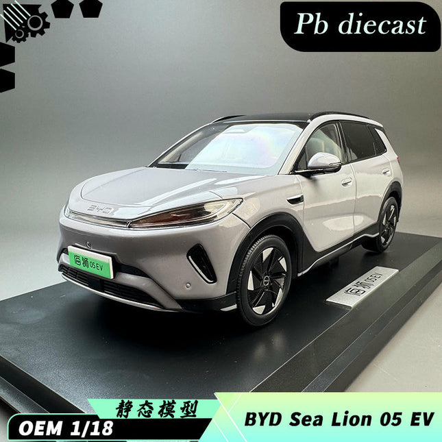 OEM BYD Sea Lion 05 EV Gray 1:18 Diecast Model Car - detailed collector display model