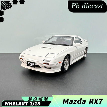 Whelart Mazda RX-7 FC3S White Unlimited Edition 1:18 Diecast Model Car - detailed collector display model