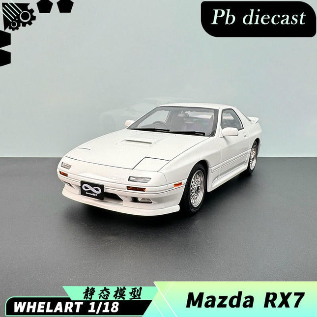Whelart Mazda RX-7 FC3S White Unlimited Edition 1:18 Diecast Model Car - detailed collector display model