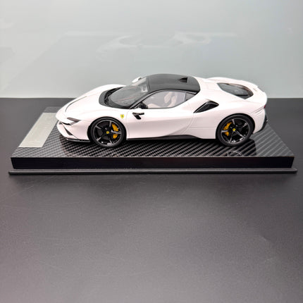 Vehicle Art SF90 White 1:18 Resin Model Car - collectible scale model car