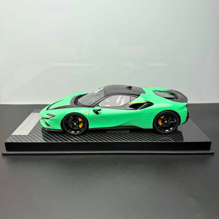 Vehicle Art SF90 Green 1:18 Resin Model Car - premium collector scale model