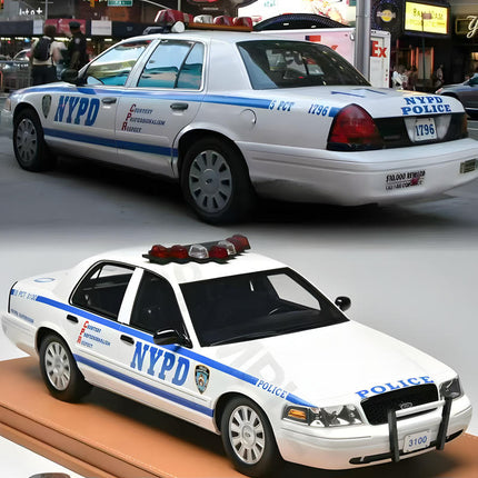 Vehicle Art Ford Crown Victoria Police Interceptor 1:18 Resin Model Car - fine detailed model replica
