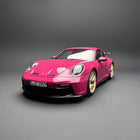Norev Porsche 911 GT3 Rose Red 1:18 Diecast Model Car - detailed collector display model