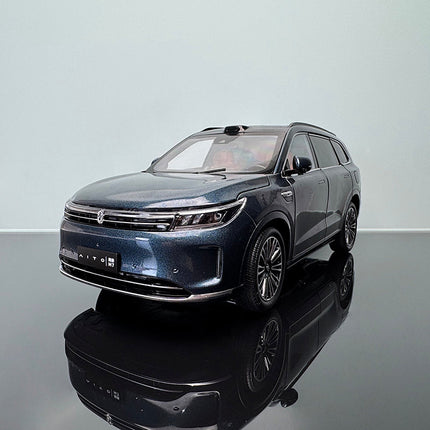 YX Car Model AITO M7 Blue Interactive 1:18 Diecast Model Car - collectible scale model car