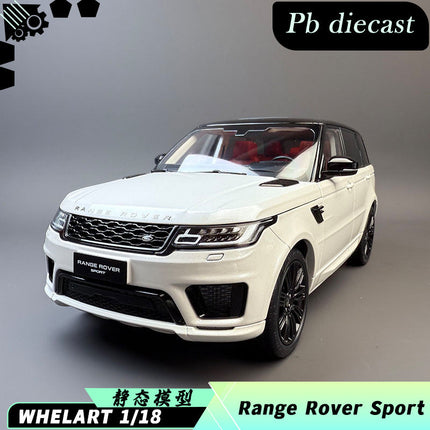 Whelart Land Rover Range Rover Sport White 1:18 Diecast Model Car - detailed collector display model
