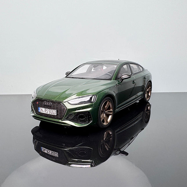 GT Spirit Audi RS5 (B9) Sportback Sonoma Green 1:18 Diecast Model Car - studio product photo of the scale model