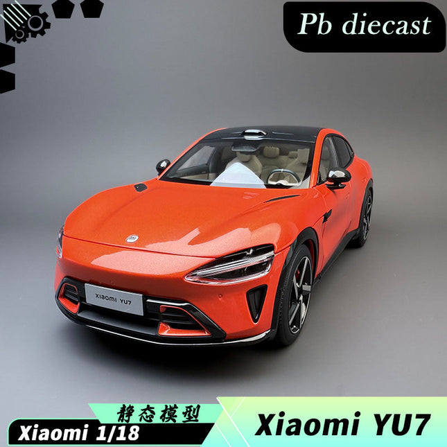 Xiaomi YU7 Orange 1:18 Diecast Model Car - detailed collector display model