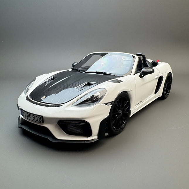 Norev Porsche Spyder RS 718 White 1:18 Diecast Model Car - detailed collector display model