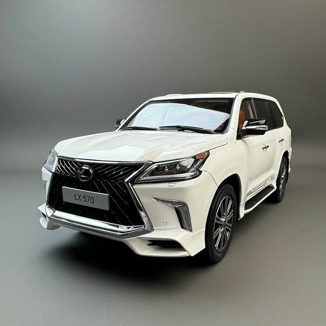 LCD Model Lexus LX570 White 1:18 Diecast Model Car - detailed collector display model