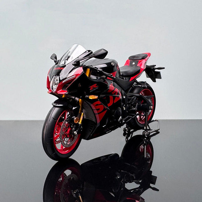 LCD Model Suzuki R1000 Motorcycle Red 1:12 Diecast Model Motorcycle - detailed collector display model