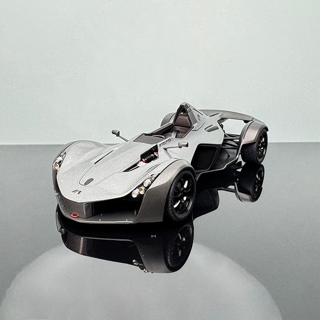 BAC MONO Racing Gray 1:18 Diecast Model Car - detailed collector display model