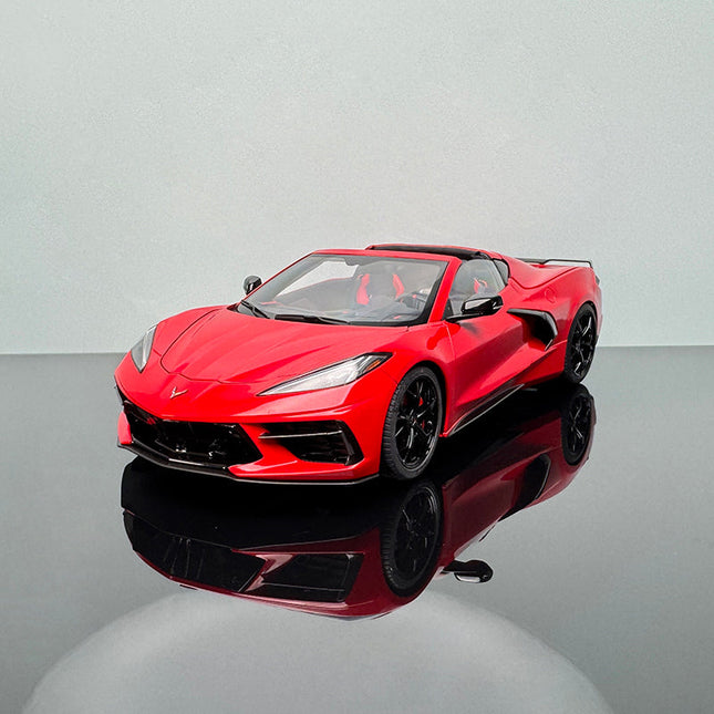 AutoArt Chevrolet Corvette C8 Red 1:18 Diecast Model Car - studio product photo of the scale model