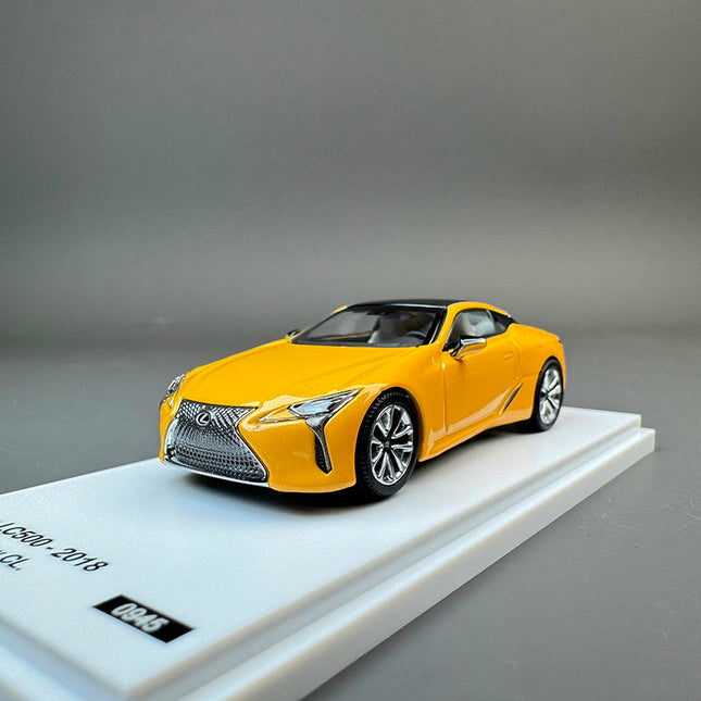 Almost Real Lexus LC500 2018 Yellow 1:64 Diecast Model Car - detailed collector display model