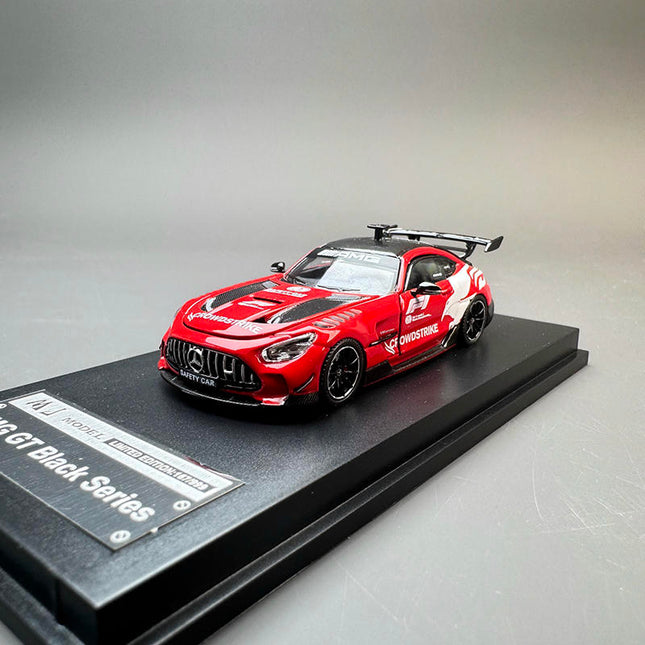 MJ Model Mercedes-Benz AMG GT F1 Safety Red 1:64 Diecast Model Car - detailed collector display model