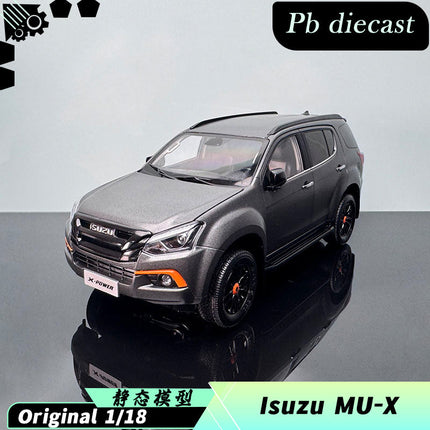 YX Car Model Isuzu MU-X Meteorite Grey 1:18 Diecast Model Car - hand-finished display model