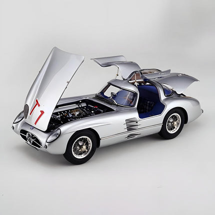CMC Mercedes-Benz 300 SLR 1955 Uhlenhaut Coupe Silver 1:18 Diecast Model Car - detailed die-cast style model