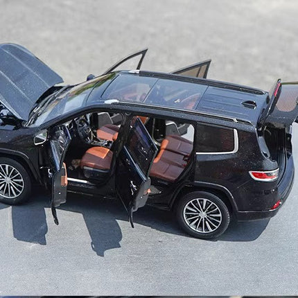 YX Car Model Jeep Grand Commander Blue 1:18 Diecast Model Car - model display piece for collectors
