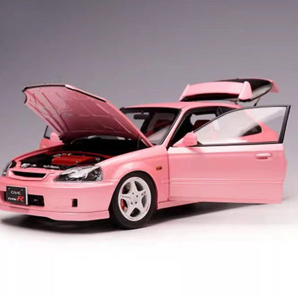 MH Honda Civic EK9 Purple 1:18 Diecast Model Car - hand-finished display model
