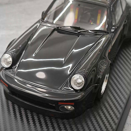 Ignition Model Porsche 964 RWB Blackbird Wangan Black 1:18 Resin Model Car - showroom-quality model replica