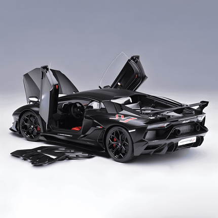 AutoArt Lamborghini Aventador SVJ Black 1:18 Diecast Model Car - showroom-quality model replica